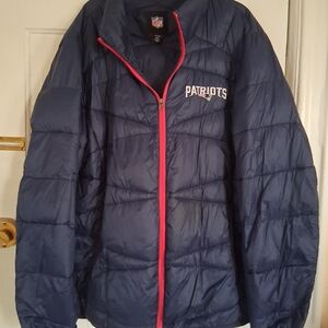 NFL Patriots Navy Blue Puffer Jacket